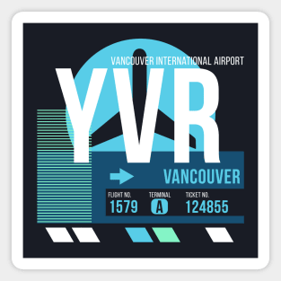 Vancouver (YVR) Airport Code Baggage Tag Magnet